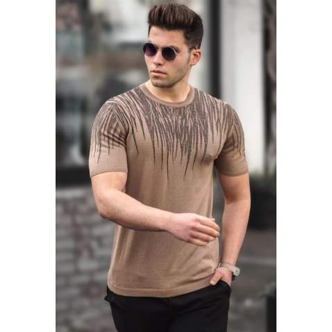 Madmext Men Knitwear Camel T-shirt 5100 - Camel