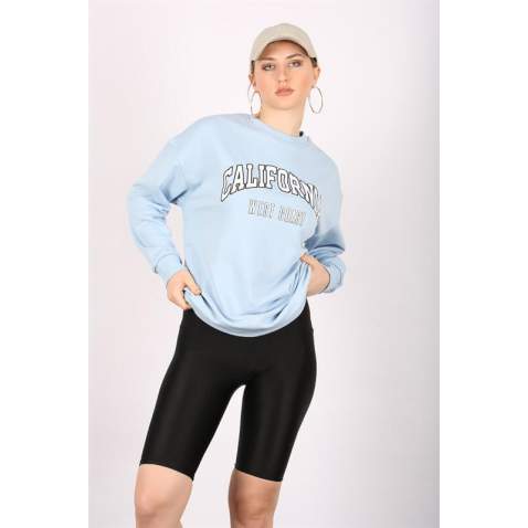 Mad Girls Blue Sweatshirt Mg1242 - Mavi