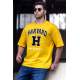 Madmext Men Printed Yellow T-shirt 4956 - Sarı