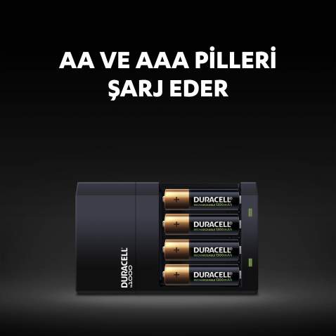 Duracell CEF 14 Pil Şarj Aleti + Duracell 1300 mAh Pil 2'li + Duracell 750 mAh Pil 2'li