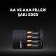 Duracell CEF 14 Pil Şarj Aleti + Duracell 1300 mAh Pil 2'li + Duracell 750 mAh Pil 2'li