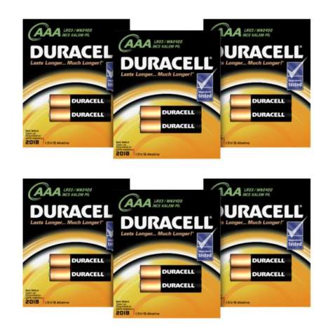 Duracell LR03/MN2400 AAA Kartela İnce Kalem Pil 12'li