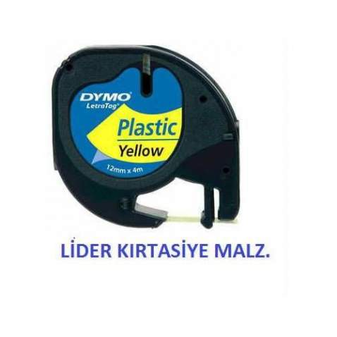 DYMO LETRATAG PLASTİK ETİKET SARI 59423 ÜCRETSİZ KARGO