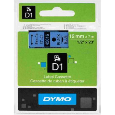 DYMO D1 ŞERİT 12MM x 7MT MAVİ / SİYAH 720560 45016 ÜCRETSİZ KARGO