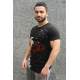 Madmext Black Printed T-shirt for Men 3026 - Siyah