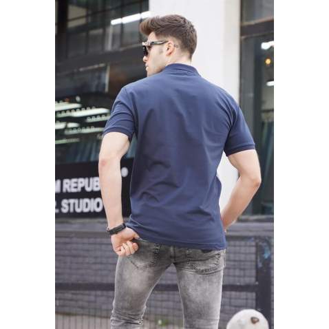 Men Navy Blue Polo T-Shirt 5819 - Lacivert