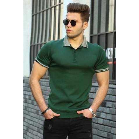 Madmext Green Polo Shirt for Men 4536 - Yeşil