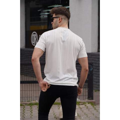 Men Oversize White T-Shirt - Beyaz