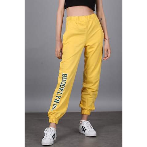 Mad Girls Yellow Sweatpants MG1102 - Sarı