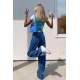 Mad Girls Blue Palazzo Jeans Mg1289 - Mavi