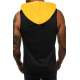 Madmext Men Sleeveless Black Hoodie 2897 - Siyah