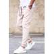 Madmext 3-Thread Fleece Beige Sweatpants For Men 5427 - Bej