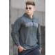 Madmext Men Smoke Gray Hoodie Sweatshirt 5289 - Füme