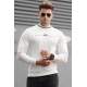 Madmext Men White Knitted Sweater 5288 - Beyaz