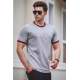 Madmext Men Printed Gray T-shirt 5255 - Gri