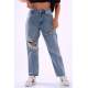 Mad Girls Blue Palazzo Jeans Mg1156 - Mavi