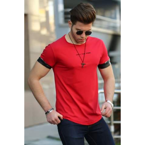 Madmext Red T-shirt for Men 4451 - Kırmızı