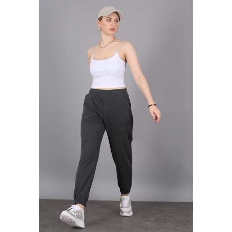 Mad Girls Plain Dark Anthracite Sweatpants MG304 - Koyu antrasit