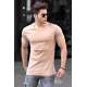 Madmext Camel T-shirt With Pocket for Men 4621 - Camel