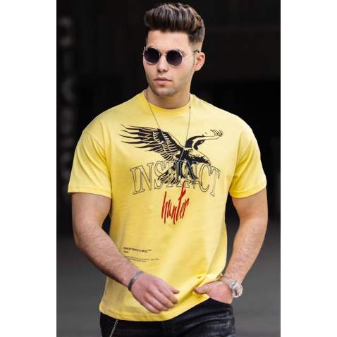 Madmext Men Yellow T-shirt 4986 - Sarı