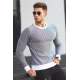 Madmext Men Designed White Sweater 5190 - Beyaz