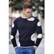 Madmext Navy Blue Crewneck Jumper 2660 - Lacivert