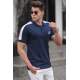 Madmext Men Navy Blue Polo T-shirt 5215 - Lacivert