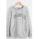 Mad Girls Grey Printed Sweatshirt MG810 - Gri