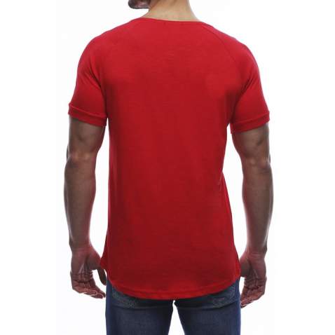 Madmext Red Printed T-shirt for Men 2620 - Kırmızı