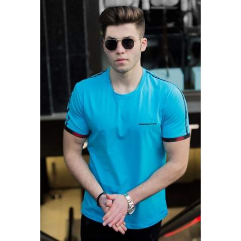 Madmext Turquoise Basic T-shirt for Men 4498 - Turkuaz