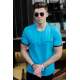 Madmext Turquoise Basic T-shirt for Men 4498 - Turkuaz