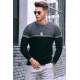 Madmext Men Color Blocked Black Sweater 4734 - Siyah