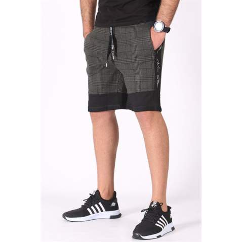 Madmext Dark Grey Striped Capri for Men 2902 - Haki