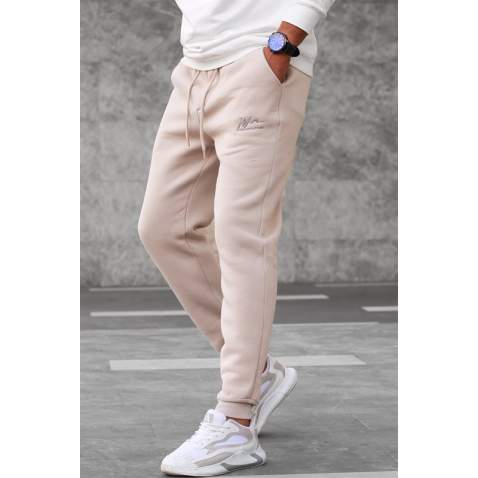 Madmext Men Plain Beige Sweatpants 5433 - Bej