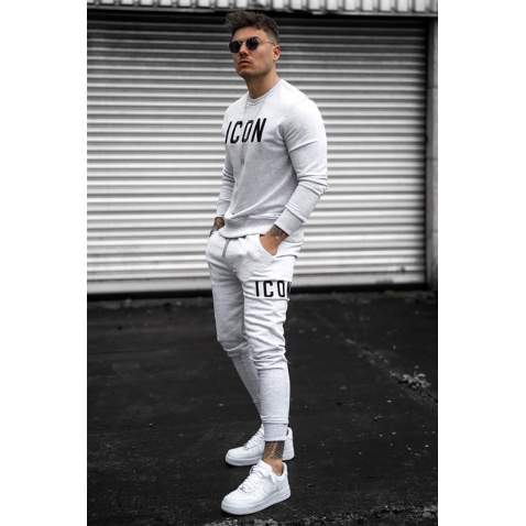 Madmext Men Printed Marl Snow Tracksuit 5295 - Karmelanj