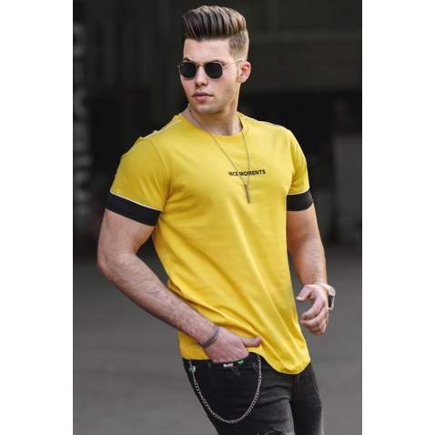 Madmext Men Yellow T-shirt 4977 - Sarı