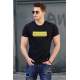 Madmext Black Printed T-shirt for Men 4589 - Siyah