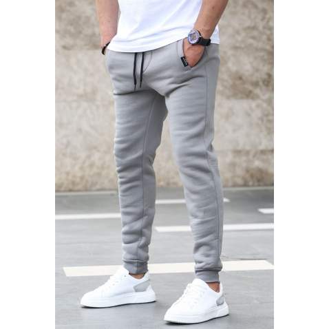 Madmext Men Smoke Gray Plain Sweatpants 4210 - Füme