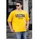 Madmext Yellow Printed T-shirt for Men 4958 - Sarı