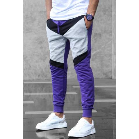 Mens Sweatpants In Color Design Purple Color 2927 - Mor