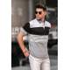 Men Striped Smoke Gray Polo T-Shirt 5685 - Boyalı gri