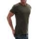 Madmext Men Khaki Plain T-shirt 3006 - Haki