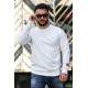 Madmext White Rapped Sweatshirt 4099 - Beyaz