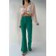 Mad Girls Green Bell Bottom Trousers Mg1449 - Yeşil