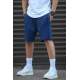 Men Navy Blue Capri Shorts - Lacivert