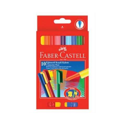 Faber-Castell Eğlenceli Keçeli Kalem 10'Lu Paket Ücretsiz Kargo