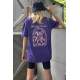 Purple Printed Oversize T-Shirt MG1513 - Mor