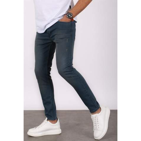 Madmext Men Skin Fit Blue Jeans 5680 - Mavi