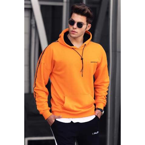 Madmext Orange Basic Men's Hoodie 4721 - Turuncu