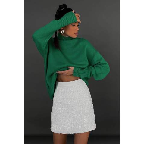 Mad Girls Turtleneck Green Sweater MG1252 - Yeşil